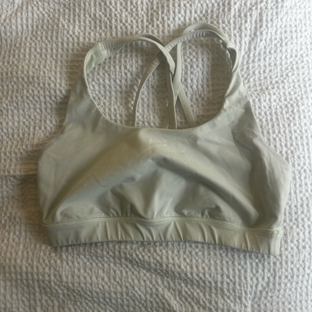 Well loved pale yellow/green energy bra